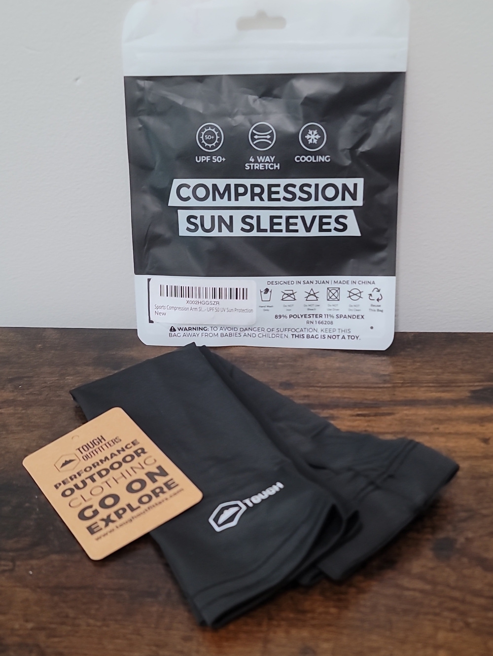 Tough Sports Outdoor Compression Arm Sleeves  Men Women Sun Protection UPF 50+